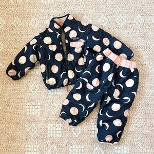 Patagonia Reversible Tribbles Snowsuit, Many Moons/Rosebud Pink, 2T